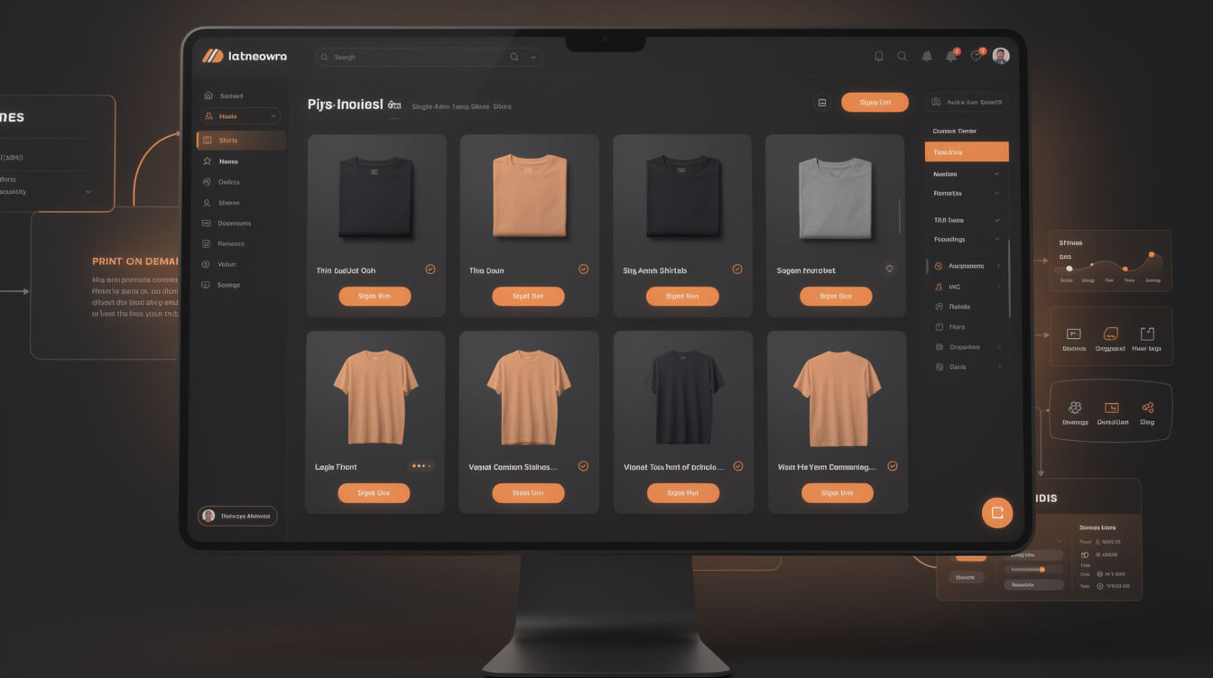 Custom t-shirt no minimum: how POD sellers build no-inventory storefronts and what the fee math looks like