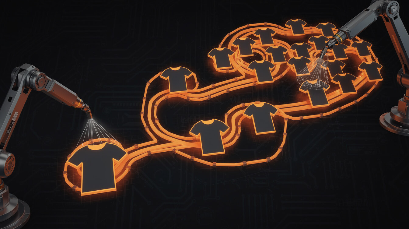 POD automation scaling custom t-shirt production pipeline