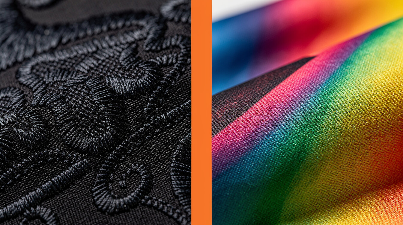 sublimation vs embroidery print method comparison for golf polo shirts