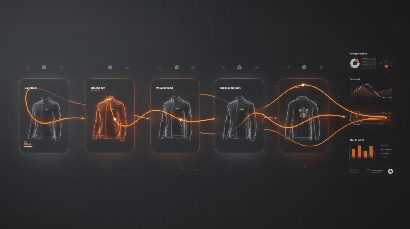 custom jacket product line automation POD pipeline