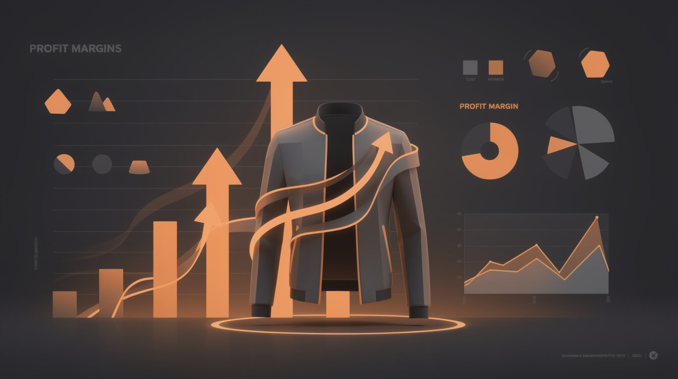 custom jacket margin calculation and Shopify 1% fee impact