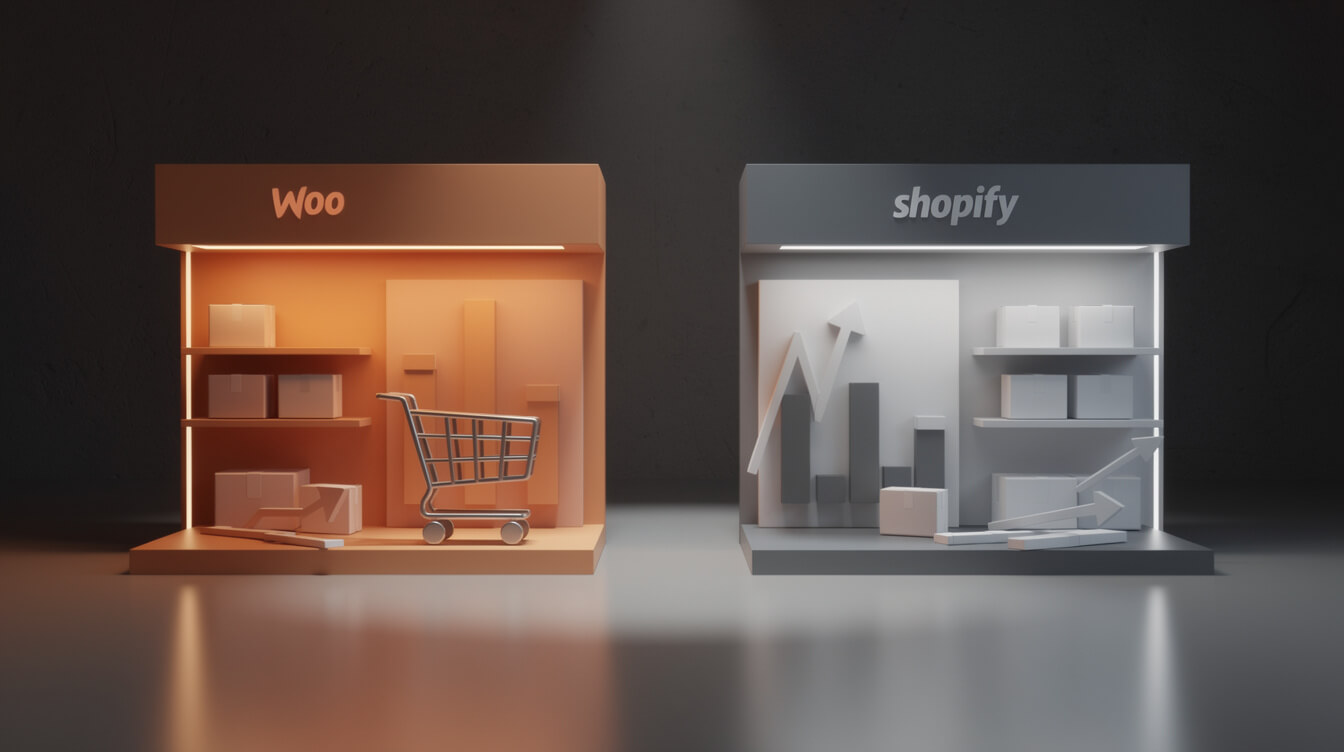 WooCommerce vs Shopify platform fee comparison for custom patches