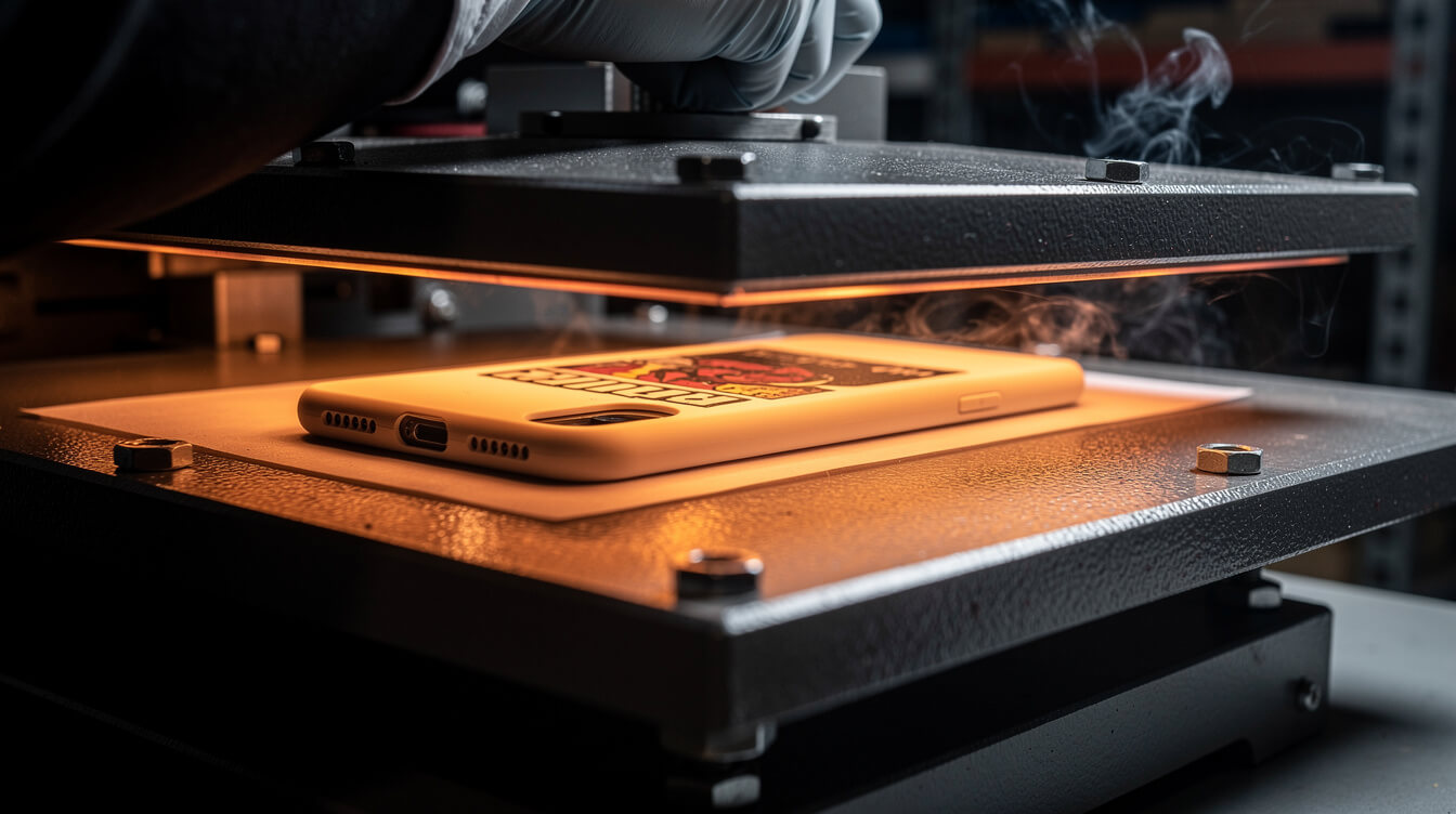 sublimation print method process for custom phone cases