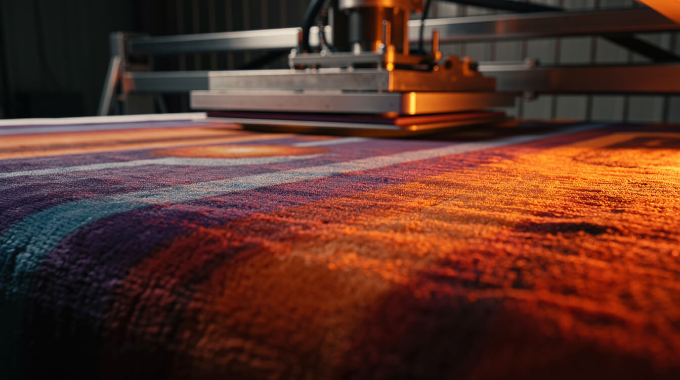 custom photo blanket sublimation printing process on fleece fabric