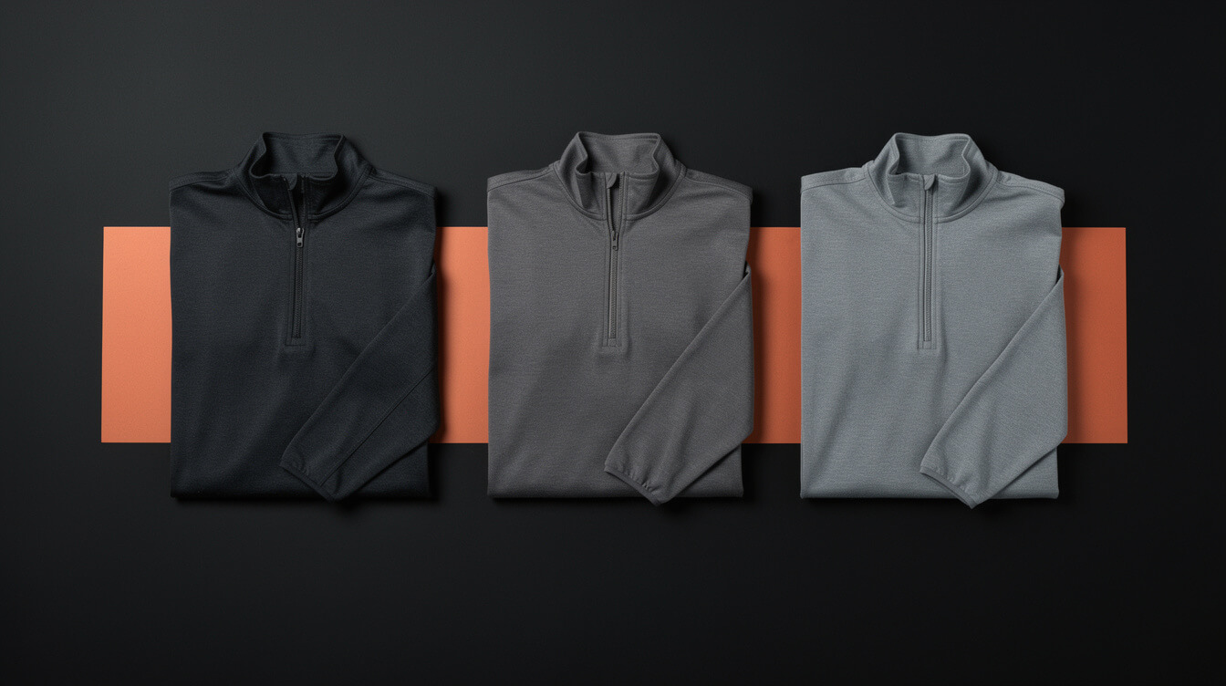 Printify quarter zip catalog options and print methods on fleece
