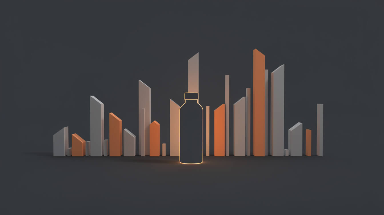 custom water bottle unit cost comparison at different volumes