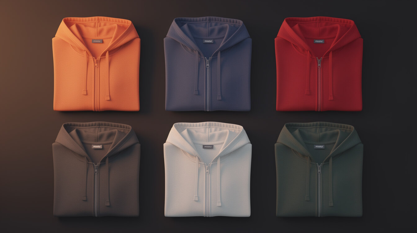 Printful zip-up hoodie options for POD sellers