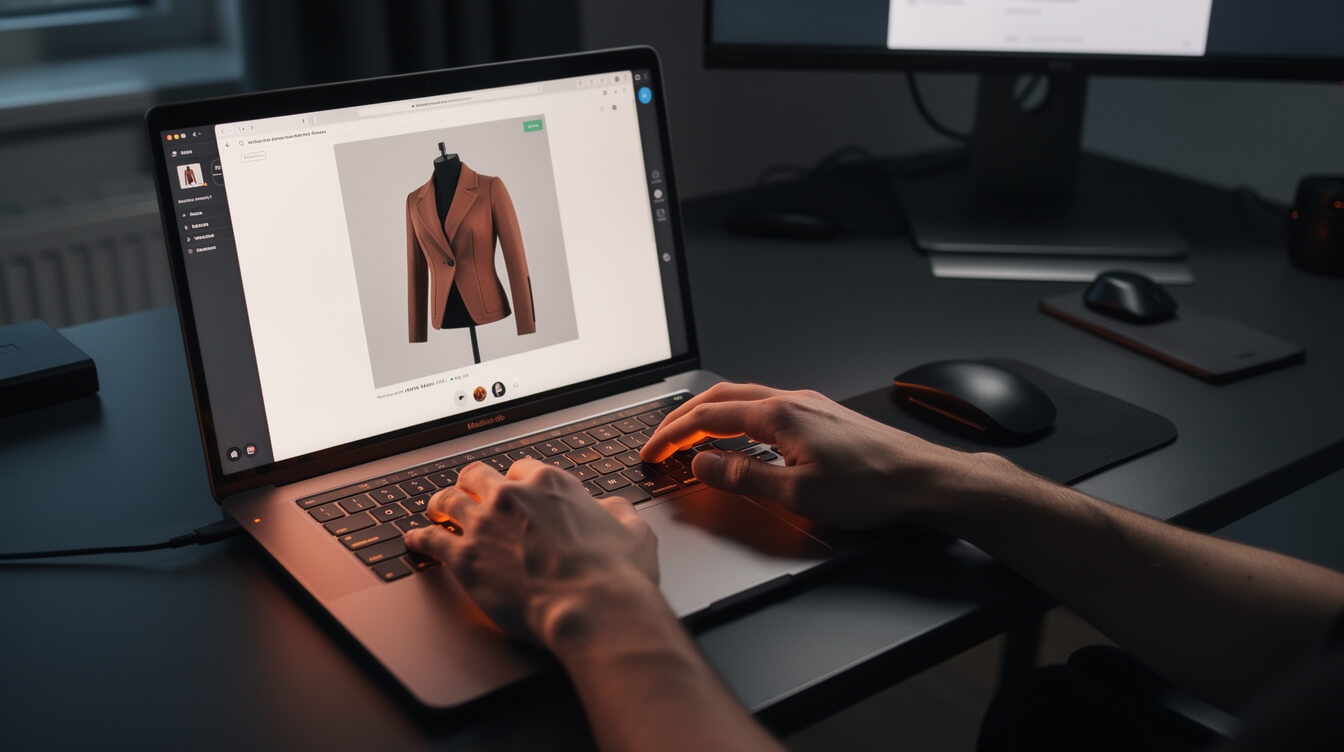 custom zip up hoodie listing on WooCommerce with Printful