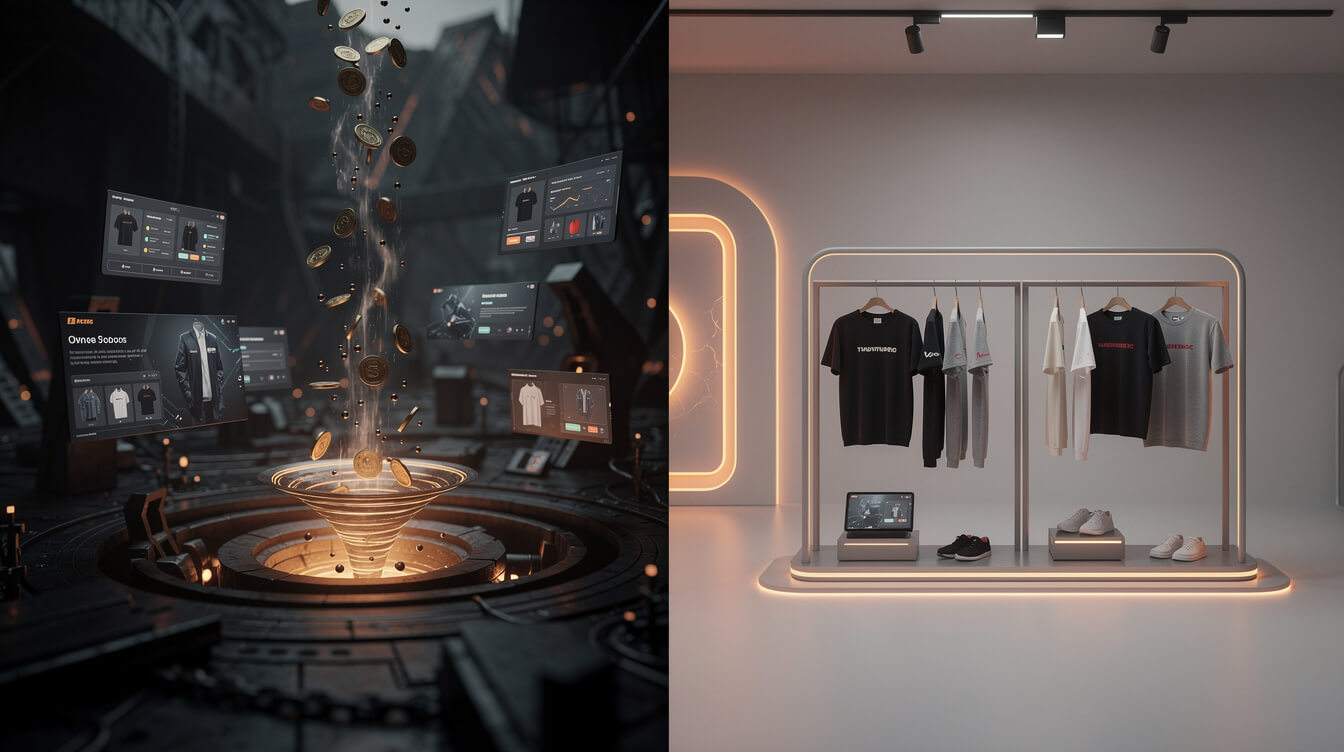 WooCommerce vs Shopify for custom crop top fashion POD stores