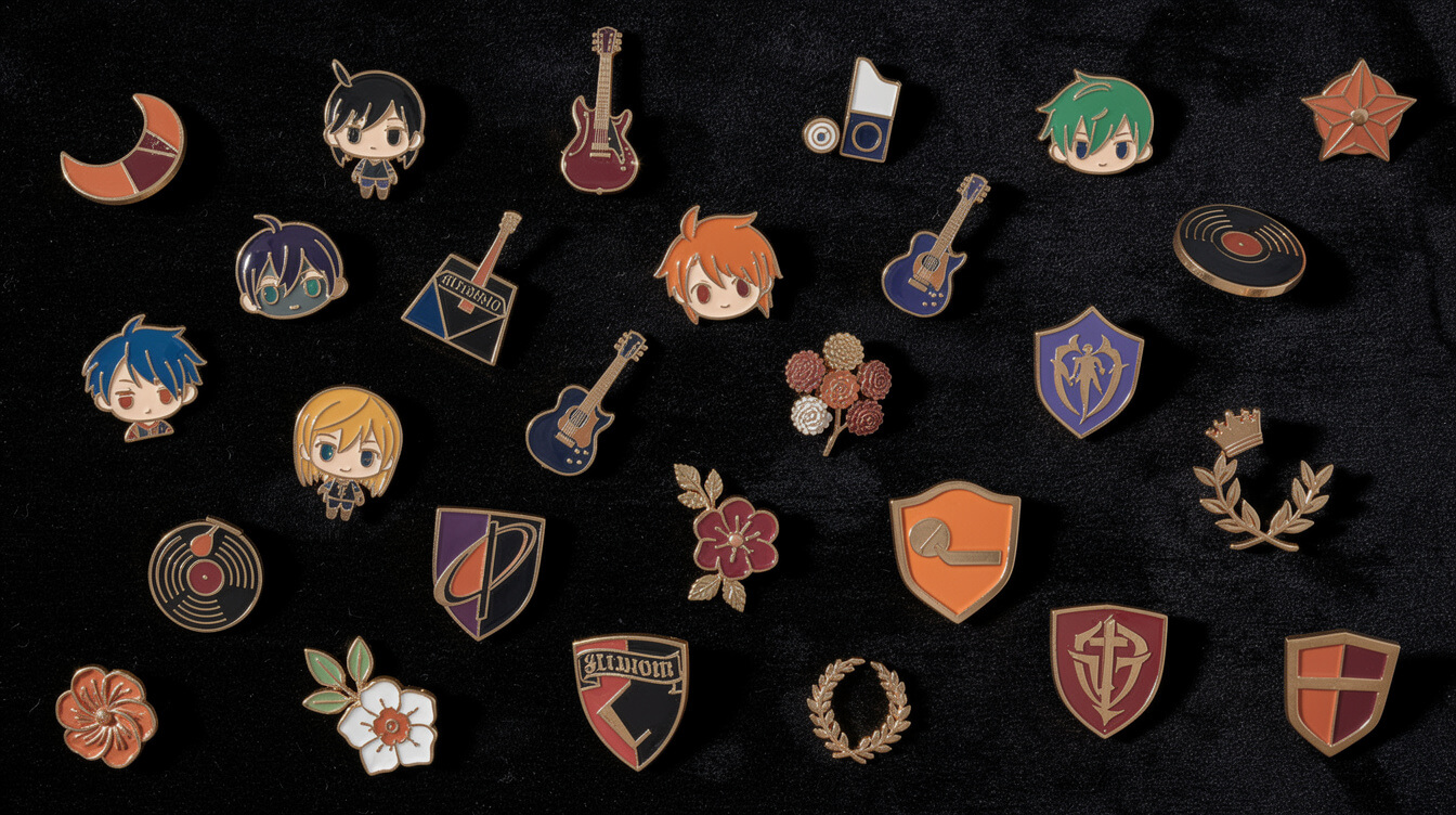 custom enamel pin niche verticals including fandom anime bands sports