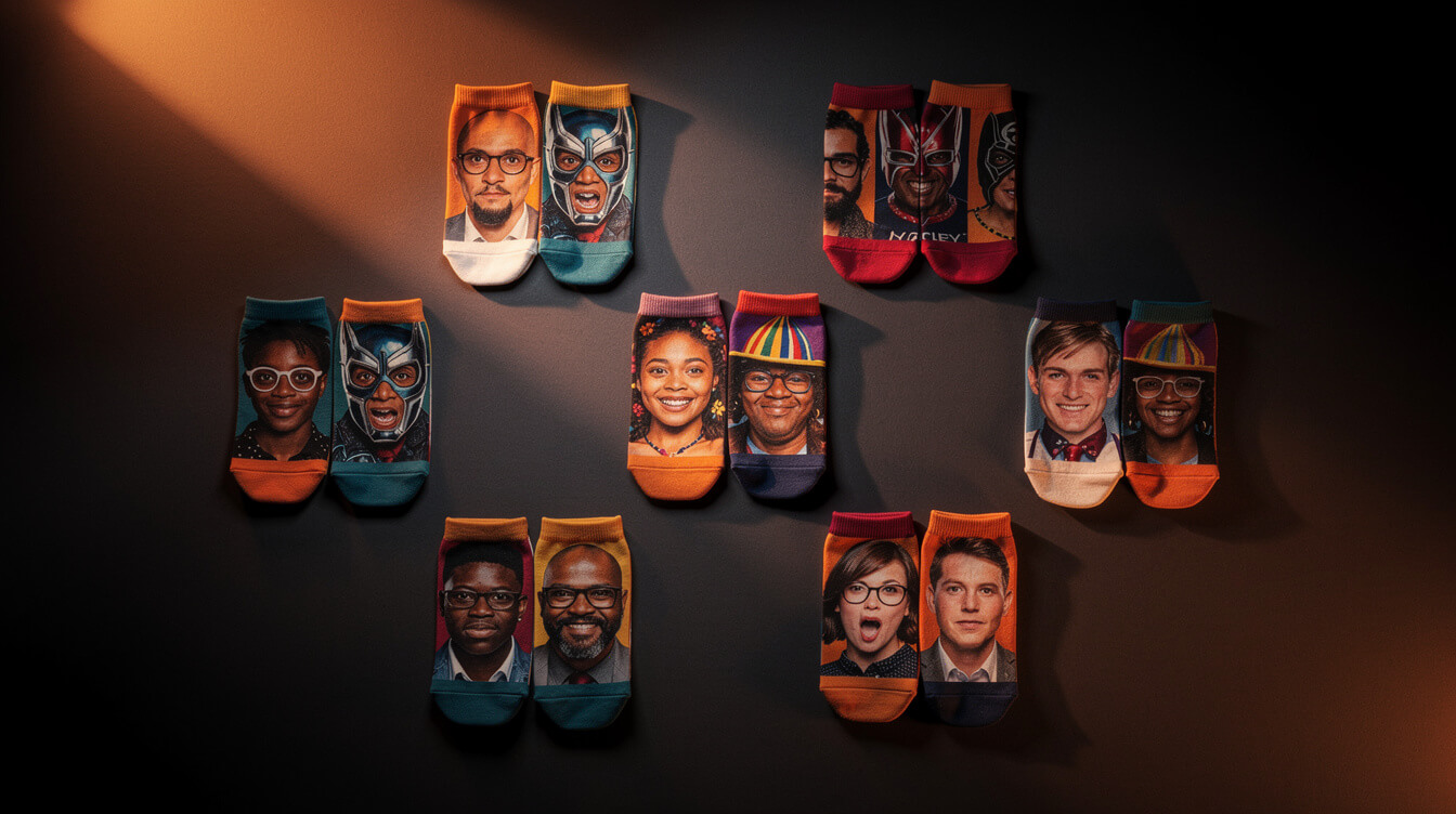 Custom face socks for POD stores: photo print options, unit cost math, and the novelty gift niche