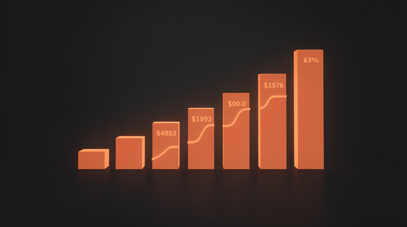 custom koozies unit cost comparison visualization showing pricing tiers at different order volumes