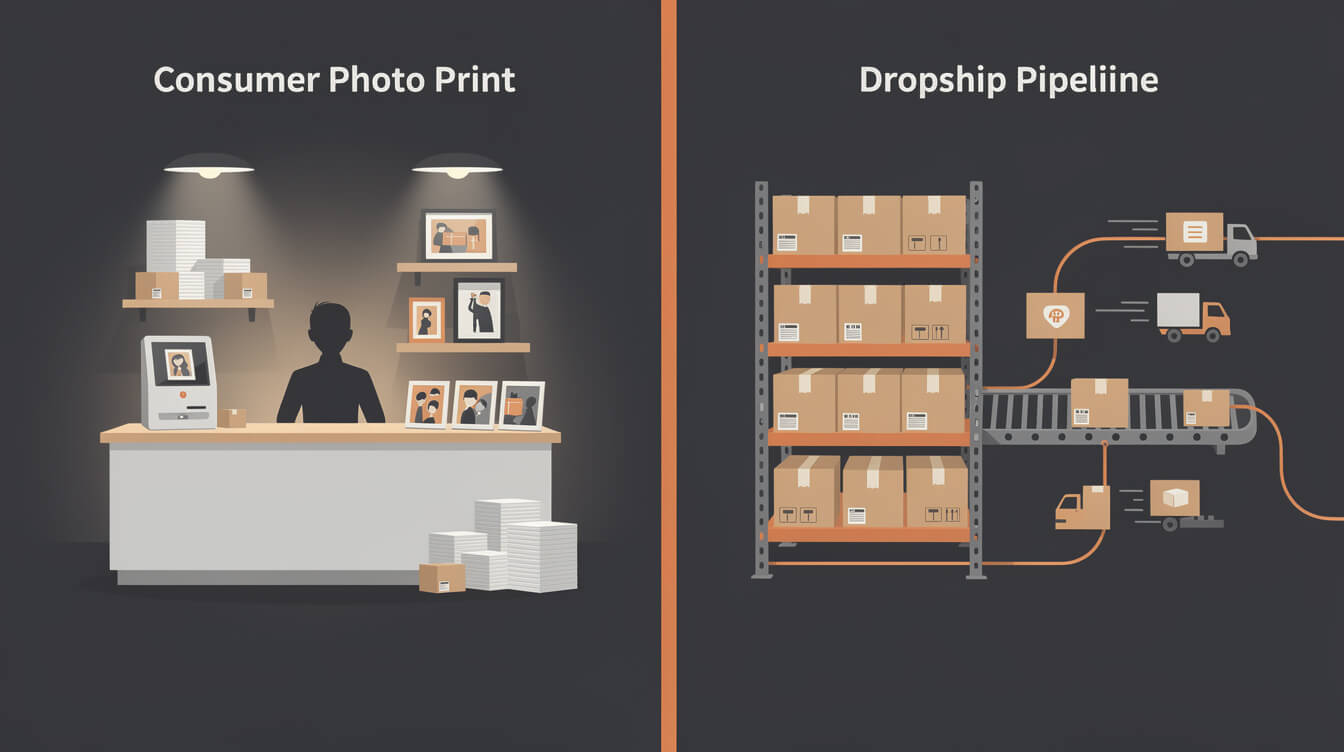 custom poster print-on-demand versus consumer photo print service comparison