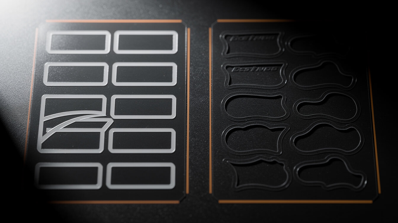 kiss-cut vs die-cut custom sticker sheet side by side comparison