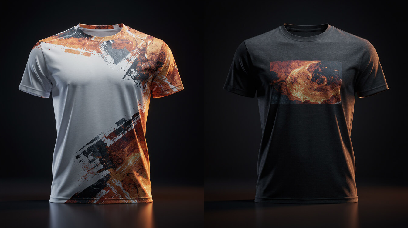 sublimation vs DTG print method comparison POD