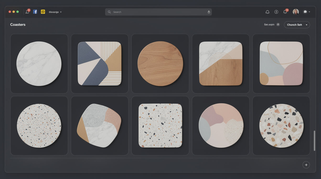 custom coaster category overview for POD sellers