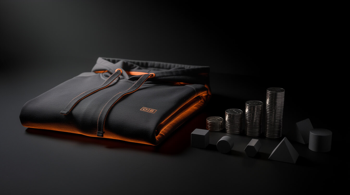 custom hoodie unit cost math and gross margin at 3 price points