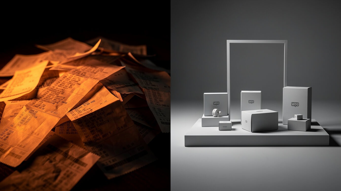 Shopify 1% override fee compounding with packaging costs vs WooCommerce