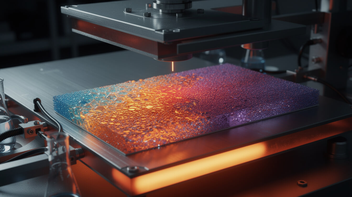 ChromaLuxe dye sublimation heat press process embedding color into aluminum panel