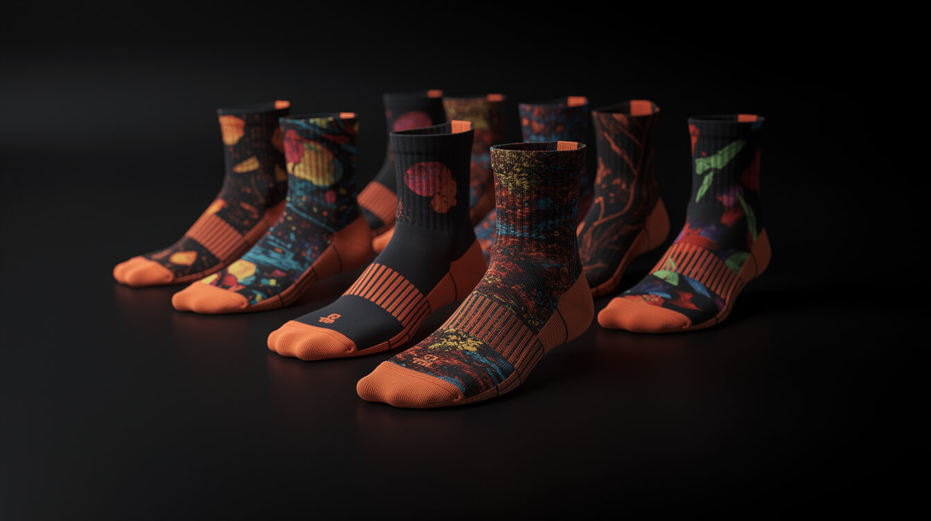 Custom socks with logo for POD sellers: which providers carry them, what sublimation costs, and the fan merch math