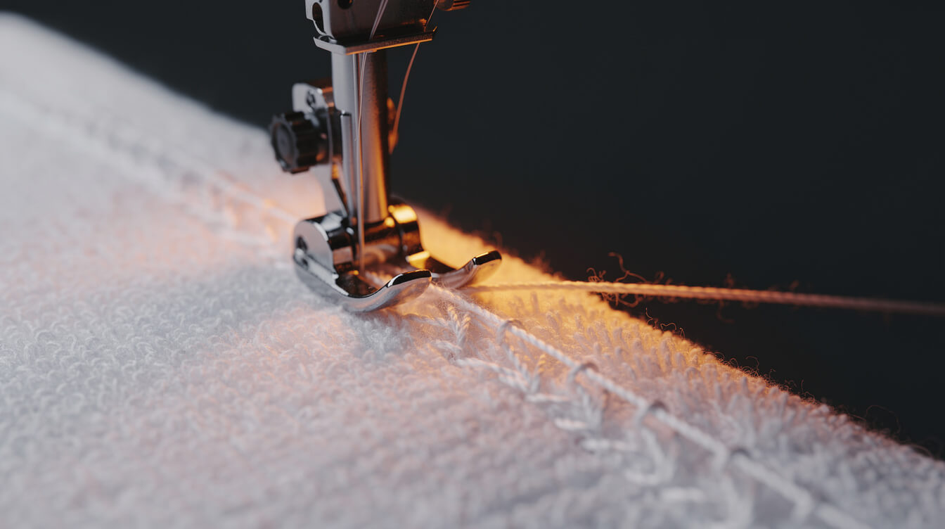 Embroidery and screen print decoration methods on terry cloth