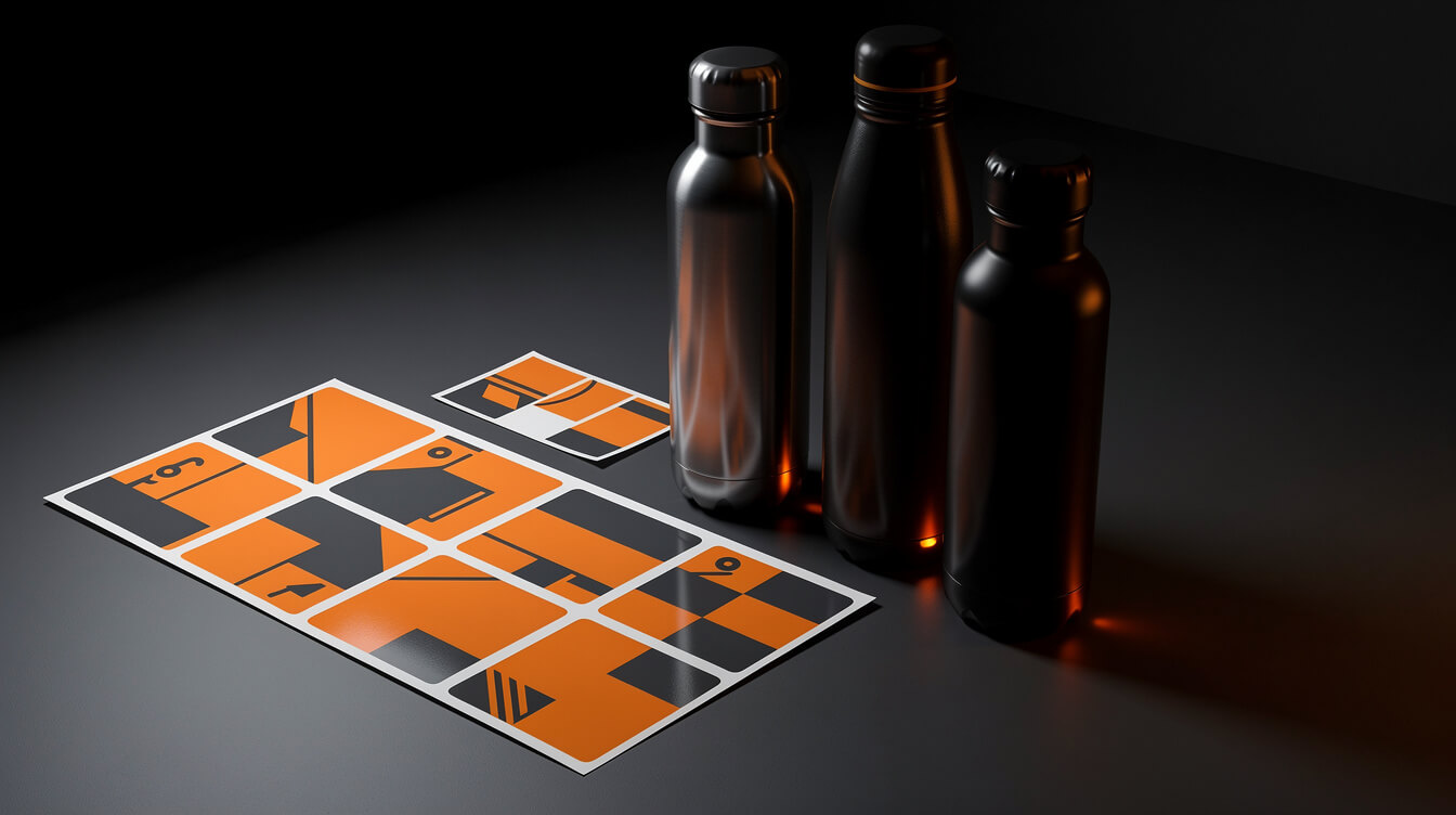 Custom water bottle labels for POD sellers: adhesive labels vs direct-print bottles, unit cost math, and the low-AOV margin reality