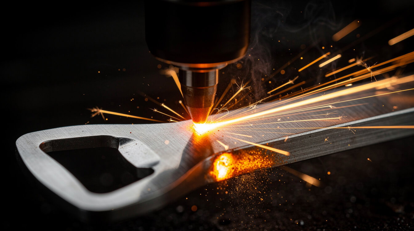laser engraving a custom bottle opener