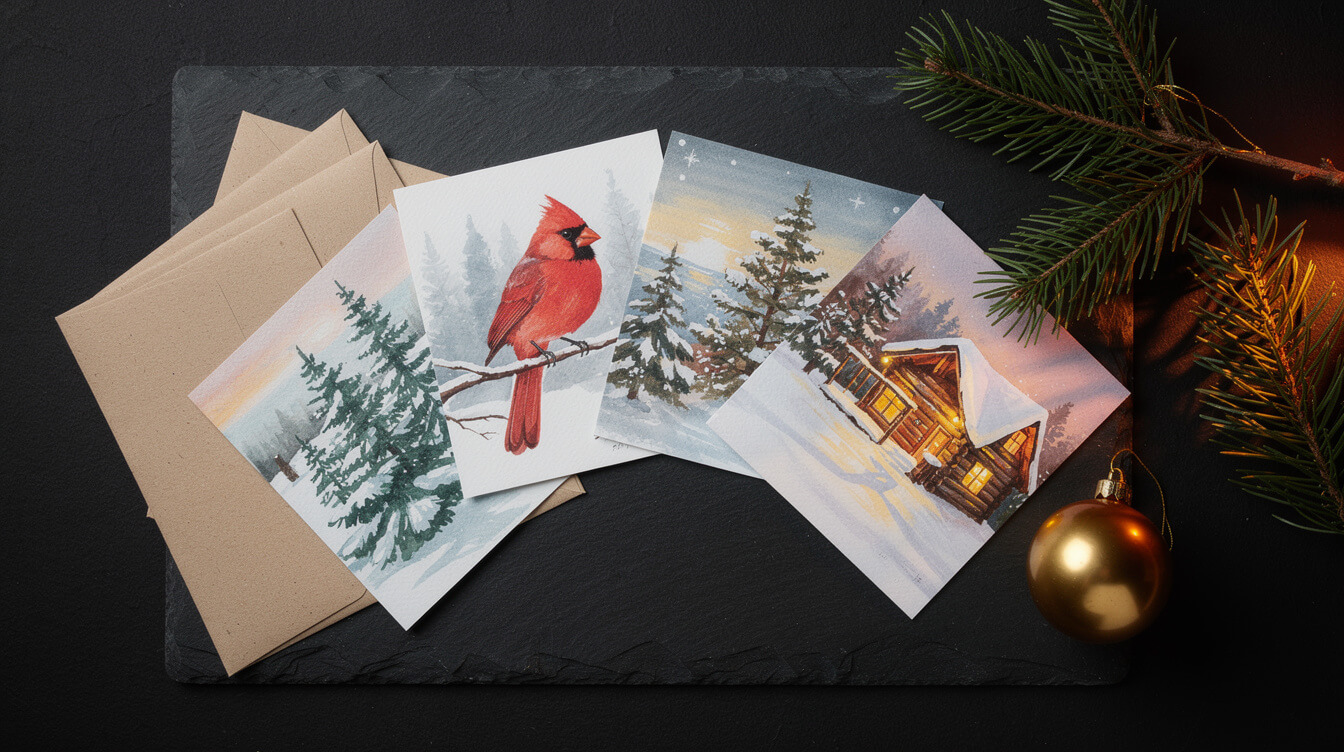 Custom christmas cards for POD sellers: why the per-card math breaks at one card, and the three models that sell