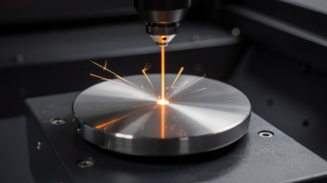 Fiber laser engraving a blank stainless steel custom jewelry pendant