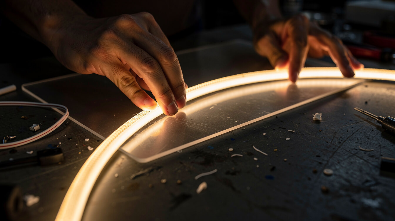 LED neon sign manufacturing process